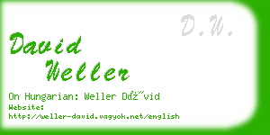 david weller business card